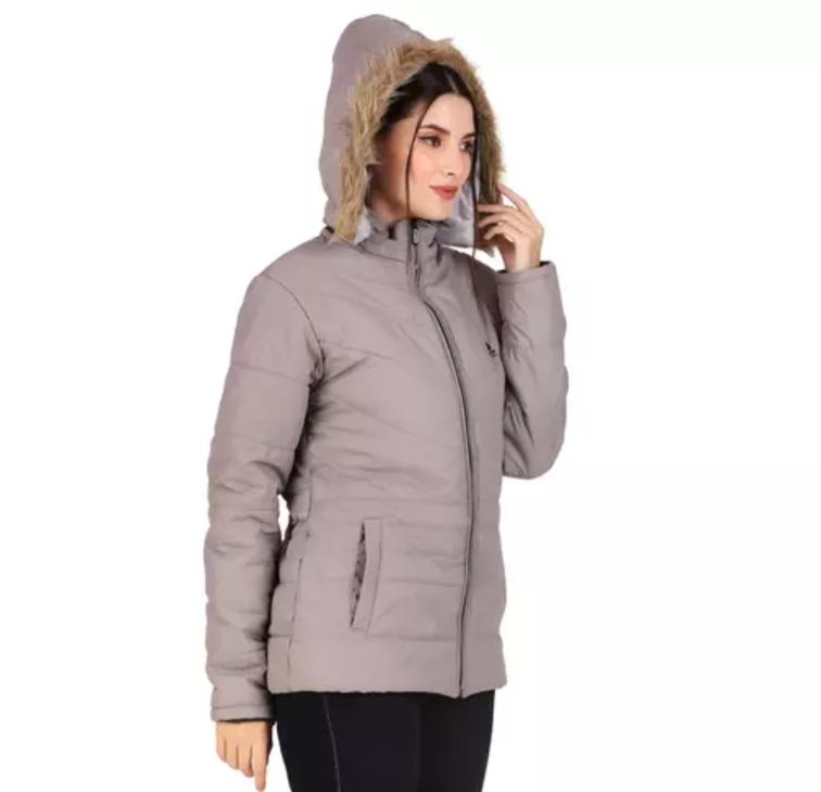 Women's Solid Fluffy/ Puff Jackets