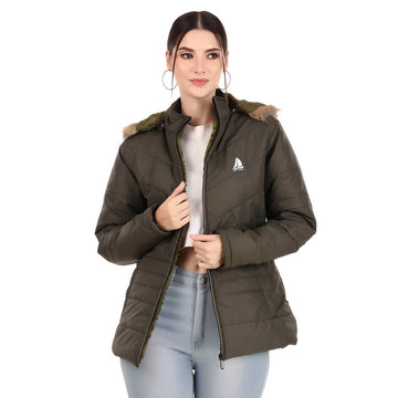 Women's Solid Fluffy/ Puff Jackets