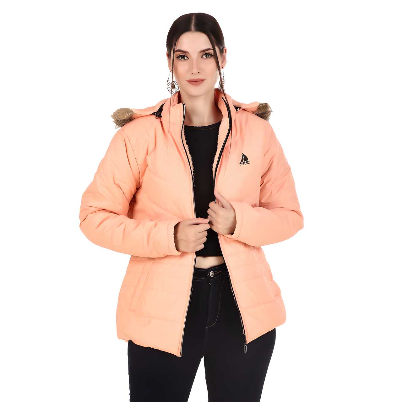 Women's Solid Fluffy/ Puff Jackets