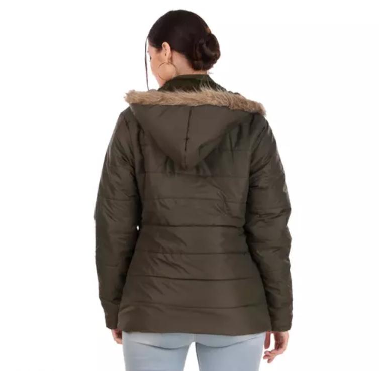 Women's Solid Fluffy/ Puff Jackets