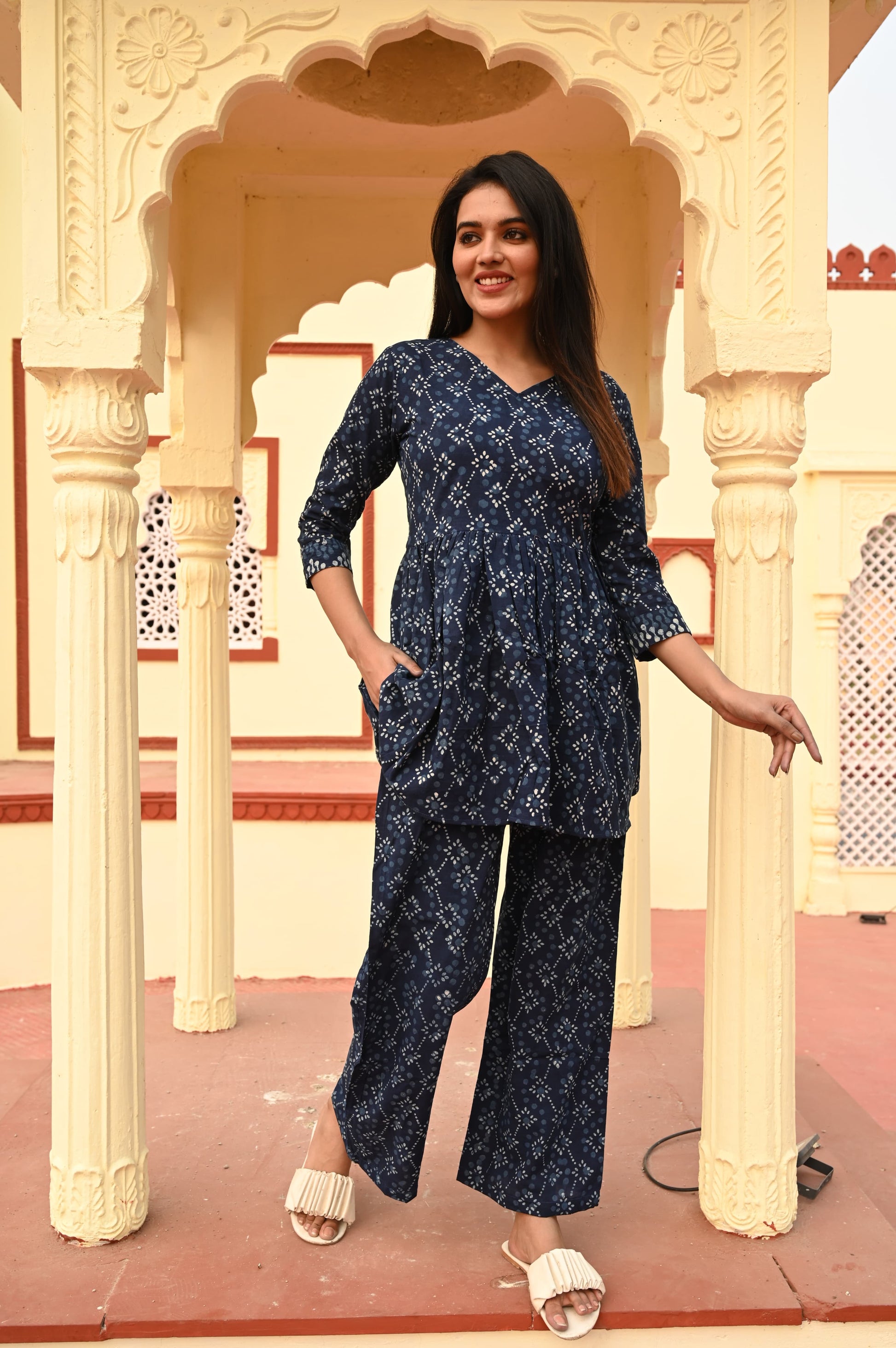 Oxford Blue South Cotton Coord Set