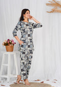 Women Cotton Black Block Print Co-ords Set