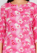 Women Cotton Pink Block Print Co-ords Set